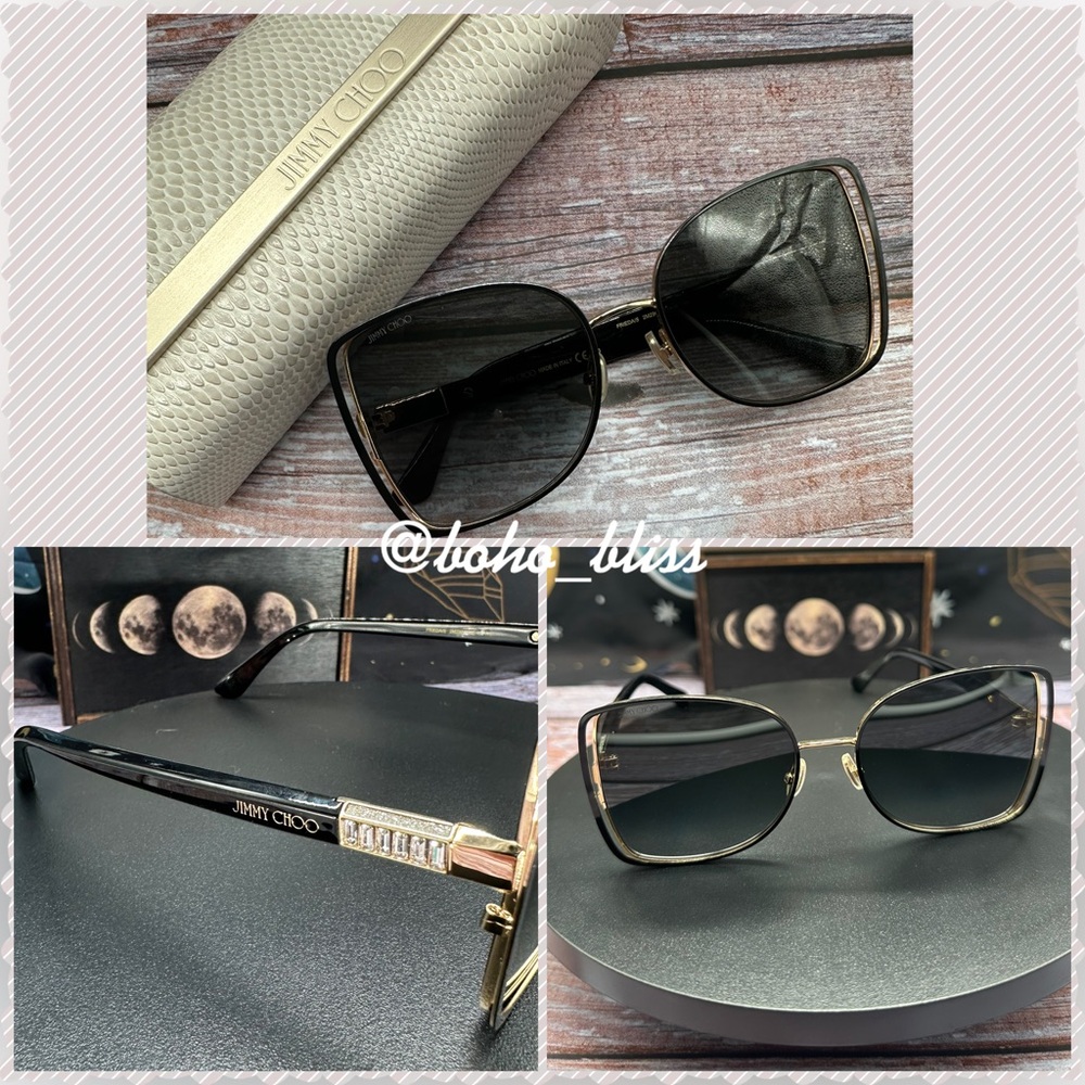 JIMMY CHOO | Freida Butterfly Rhinestone Frame Sunglasses NWT